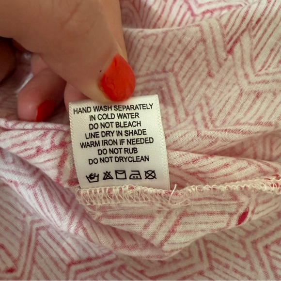 Ro’s Garden Tuckernuck Popover Blouse 100% Cotton Geometric Preppy Womens M - Picture 8 of 11